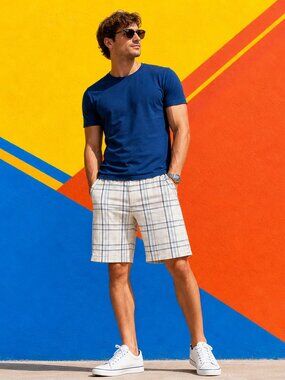 O’Neill Men’s Light Plaid Shorts – Size 32, Casual Surf Style